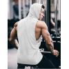 COOFANDY Men’s 2 Pack Workout Hooded Tank Tops Bodybuilding Muscle Cut Off T Shirt Sleeveless Gym Hoodies(Black&white)