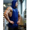 COOFANDY Men’s 2 Pack Workout Hooded Tank Tops Bodybuilding Muscle Cut Off T Shirt Sleeveless Gym Hoodies(Red&blue)