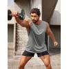 COOFANDY Mens 2 Pack Workout Tank Top UPF 50+ Quick Dry Sleeveless Swim Shirt Gym Muscle Athletic Summer Beach T Shirts(Black/Light Grey)