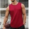 COOFANDY Mens 2 Pack Workout Tank Top UPF 50+ Quick Dry Sleeveless Swim Shirt Gym Muscle Athletic Summer Beach T Shirts(Black/Red)