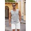 COOFANDY Mens 2 Pack Workout Tank Top UPF 50+ Quick Dry Sleeveless Swim Shirt Gym Muscle Athletic Summer Beach T Shirts(Blacklight Grey)