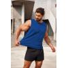 COOFANDY Mens 2 Pack Workout Tank Top UPF 50+ Quick Dry Sleeveless Swim Shirt Gym Muscle Athletic Summer Beach T Shirts(Blue/Navy Blue)