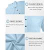 COOFANDY Men’s 2 Piece Cotton Linen Sets Summer Beach Outfits Casual Short Sleeve Henley Shirts and Vacation Shorts(Blue)