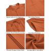 COOFANDY Men’s 2 Piece Cotton Sets Casual Long Sleeve Cuban Henley Shirt and Loose Pants Set Beach Vacation Outfits(Caramel)