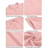 COOFANDY Men’s 2 Piece Cotton Sets Casual Long Sleeve Cuban Henley Shirt and Loose Pants Set Beach Vacation Outfits(Pink)