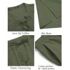 COOFANDY Men’s 2 Piece Linen Set Long Sleeve Henley Shirts Casual Beach Pants With Pockets Summer Yoga Outfits(Army Green)