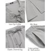 COOFANDY Men’s 2 Piece Linen Set Long Sleeve Henley Shirts Casual Beach Pants With Pockets Summer Yoga Outfits(Light Grey)