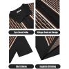 COOFANDY Men’s 2 Piece Outfit Vintage Short Sleeve Button Down Knit Polo Shirts Casual Beach Shorts Sets(Black & Brown)