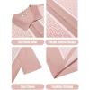 COOFANDY Men’s 2 Piece Outfit Vintage Short Sleeve Button Down Knit Polo Shirts Casual Beach Shorts Sets(Pink)