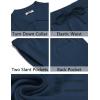 COOFANDY Men’s 2 Piece Outfits Sets Casual Short Sleeve Button Down Knit Shirt and Shorts Sets Summer Beach Outfits(Navy Blue)
