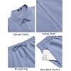 COOFANDY Men’s 2 Piece Short Set Cuban Guayabera Shirts Short Sleeve Casual Beach Outfits Set(Dark Blue)
