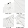 COOFANDY Men’s 2 Piece Short Set Cuban Guayabera Shirts Short Sleeve Casual Beach Outfits Set(White)