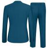 COOFANDY Men’s 2 Piece Suit Slim Fit One Button Tuxedo Jacket Pants for Wedding Prom Business(Deep Blue)