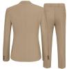 COOFANDY Men’s 2 Piece Suit Slim Fit One Button Tuxedo Jacket Pants for Wedding Prom Business(Khaki)