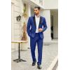 COOFANDY Men’s 2 Piece Suit Slim Fit One Button Tuxedo Jacket Pants for Wedding Prom Business(Royal Blue)