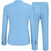 COOFANDY Men’s 2 Piece Suit Slim Fit One Button Tuxedo Jacket Pants for Wedding Prom Business(Sky Blue)