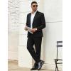 COOFANDY Men’s 2 Piece Suits Slim Fit Two Buttons Casual Blazer Jacket and Pants Set Tuxedo Suit for Wedding Prom Business(Black)