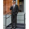 COOFANDY Men’s 2 Piece Suits Slim Fit Two Buttons Casual Blazer Jacket and Pants Set Tuxedo Suit for Wedding Prom Business(Black)