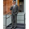 COOFANDY Men’s 2 Piece Suits Slim Fit Two Buttons Casual Blazer Jacket and Pants Set Tuxedo Suit for Wedding Prom Business(Dark Gray)