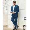 COOFANDY Men’s 2 Piece Suits Slim Fit Two Buttons Casual Blazer Jacket and Pants Set Tuxedo Suit for Wedding Prom Business(Navy Blue)