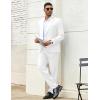 COOFANDY Men’s 2 Piece Suits Slim Fit Two Buttons Casual Blazer Jacket and Pants Set Tuxedo Suit for Wedding Prom Business(White)