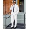 COOFANDY Men’s 2 Piece Suits Slim Fit Two Buttons Casual Blazer Jacket and Pants Set Tuxedo Suit for Wedding Prom Business(White)