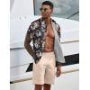 COOFANDY Men’s 2 Piece Summer Beach Outfits Tropical Short Sleeve Button Down Shirts and Shorts Hawaiian Vacation Sets(Black Flower)