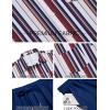 COOFANDY Men’s 2 Piece Summer Beach Outfits Tropical Short Sleeve Button Down Shirts and Shorts Hawaiian Vacation Sets(Stripe)