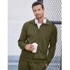 COOFANDY Mens 2 Piece Tracksuit Casual Sweatsuits Full Zip Track Suits Jogging Athletic Suit Sets(Army Green)