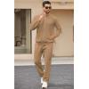 COOFANDY Mens 2 Piece Tracksuit Casual Sweatsuits Full Zip Track Suits Jogging Athletic Suit Sets(Camel/Khaki/Tan)