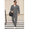 COOFANDY Mens 2 Piece Tracksuit Casual Sweatsuits Full Zip Track Suits Jogging Athletic Suit Sets(Dark Grey)