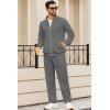 COOFANDY Mens 2 Piece Tracksuit Casual Sweatsuits Full Zip Track Suits Jogging Athletic Suit Sets(Dark Grey)
