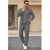 COOFANDY Mens 2 Piece Tracksuit Casual Sweatsuits Full Zip Track Suits Jogging Athletic Suit Sets(Dark Grey)