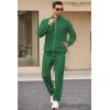 COOFANDY Mens 2 Piece Tracksuit Casual Sweatsuits Full Zip Track Suits Jogging Athletic Suit Sets(Sage Green)