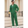 COOFANDY Mens 2 Piece Tracksuit Casual Sweatsuits Full Zip Track Suits Jogging Athletic Suit Sets(Sage Green)