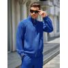 COOFANDY Mens 2 Piece Tracksuit Casual Sweatsuits Full Zip Track Suits Jogging Athletic Suit Sets(Sapphire Blue)