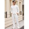COOFANDY Mens 2 Piece Tracksuit Casual Sweatsuits Full Zip Track Suits Jogging Athletic Suit Sets(White)