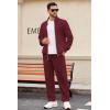 COOFANDY Mens 2 Piece Tracksuit Casual Sweatsuits Full Zip Track Suits Jogging Athletic Suit Sets(Wine Red)