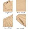 COOFANDY Men’s 2 Pieces Casual Beach Outfits Short Sleeve Button Down Shirts Summer Short Set(A-khaki)