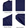 COOFANDY Men’s 2 Pieces Casual Beach Outfits Short Sleeve Button Down Shirts Summer Short Set(A-navy Blue)