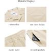 COOFANDY Men’s 2 Pieces Casual Beach Outfits Short Sleeve Button Down Shirts Summer Short Set(Beige)