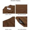 COOFANDY Men’s 2 Pieces Casual Beach Outfits Short Sleeve Button Down Shirts Summer Short Set(Brown)