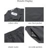 COOFANDY Men’s 2 Pieces Casual Beach Outfits Short Sleeve Button Down Shirts Summer Short Set(Dark Grey)