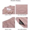 COOFANDY Men’s 2 Pieces Casual Beach Outfits Short Sleeve Button Down Shirts Summer Short Set(Dusty Rose)