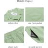 COOFANDY Men’s 2 Pieces Casual Beach Outfits Short Sleeve Button Down Shirts Summer Short Set(Light Green)