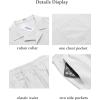 COOFANDY Men’s 2 Pieces Casual Beach Outfits Short Sleeve Button Down Shirts Summer Short Set(White)