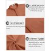 COOFANDY Men’s 2 Pieces Cotton Linen Set Casual Short Sleeve Henley Shirts Beach Yoga Pants Summer Outfits(Caramel)