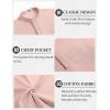 COOFANDY Men’s 2 Pieces Cotton Linen Set Casual Short Sleeve Henley Shirts Beach Yoga Pants Summer Outfits(Pink)