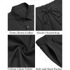 COOFANDY Men’s 2 Pieces Cotton Linen Set Short Sleeve Button Down Shirts Summer Beach Shorts Casual Outfits(Black)