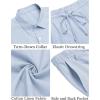 COOFANDY Men’s 2 Pieces Cotton Linen Set Short Sleeve Button Down Shirts Summer Beach Shorts Casual Outfits(Light Blue)